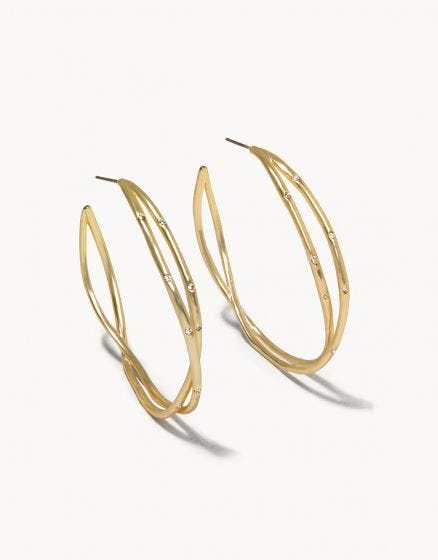 Sprinkles Hoop Earrings Crystal