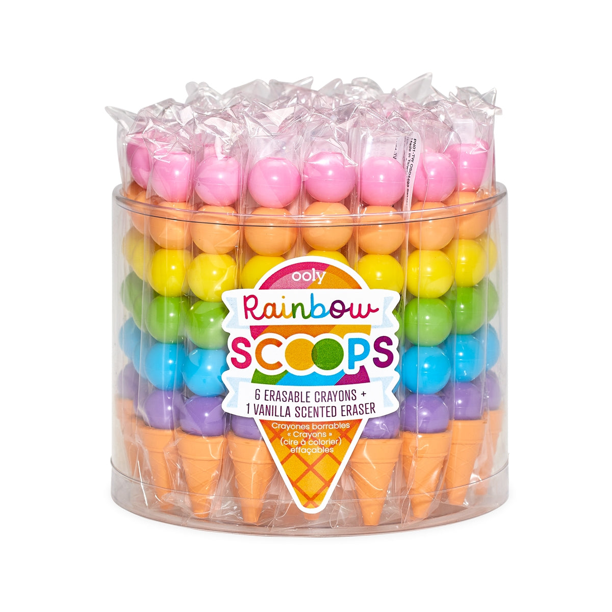 Rainbow Scoops Stacking Erasable Crayons | Vanilla Scented