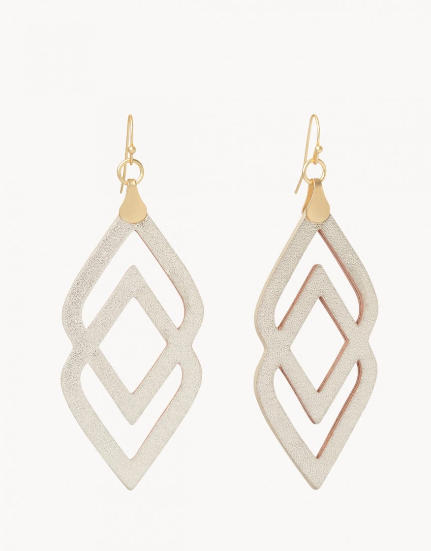 Deco Drama Earrings White Tortoise
