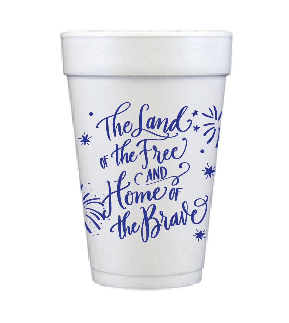 4th of July Foam Cups Red/Blue