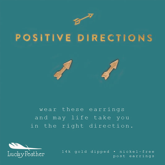 New Moon Gold Earrings - Positive