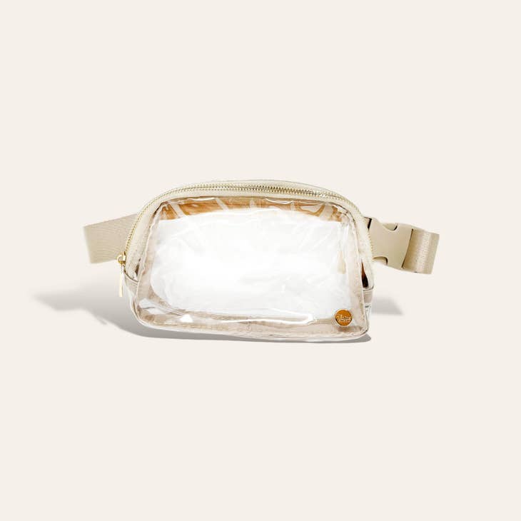Beige - Clear Stadium Belt Bag