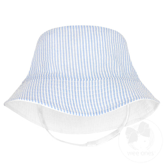 Hats (Retiring) | Boys Reversible Seersucker Sun Hat