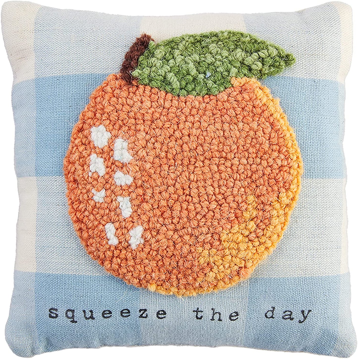 Orange Mini Hooked Pillow