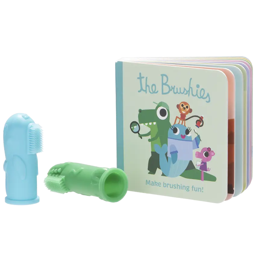 Brushies & Mini Book - Chomps the Dinosaur & Willa the Whale