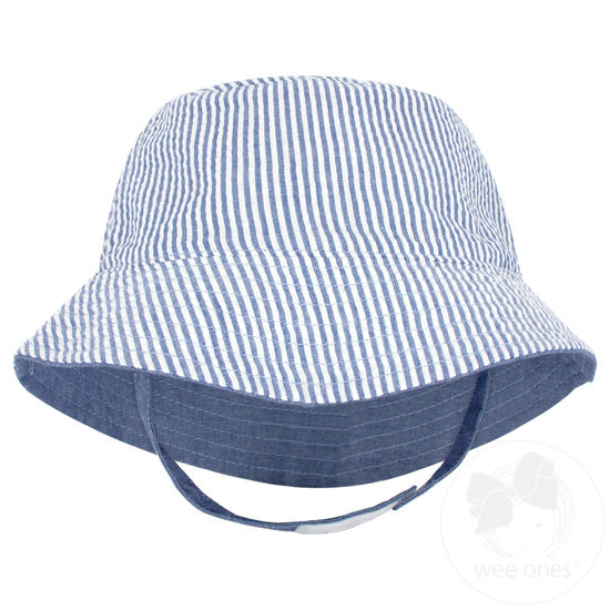 Hats (Retiring) | Boys Reversible Seersucker Sun Hat