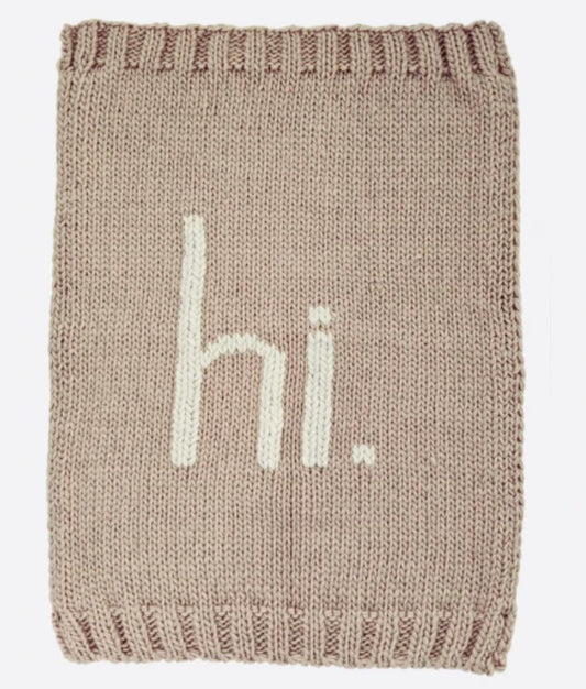 hi. Brown Hand Knit Blanket