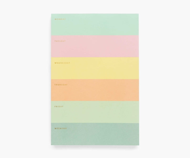 Color Block Weekly Memo Notepad