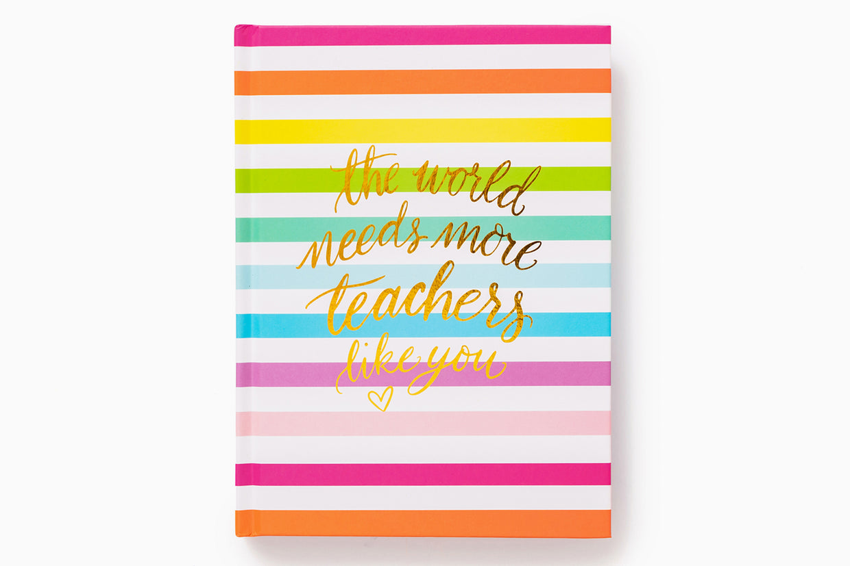 Rainbow Stripe Teacher Notebook