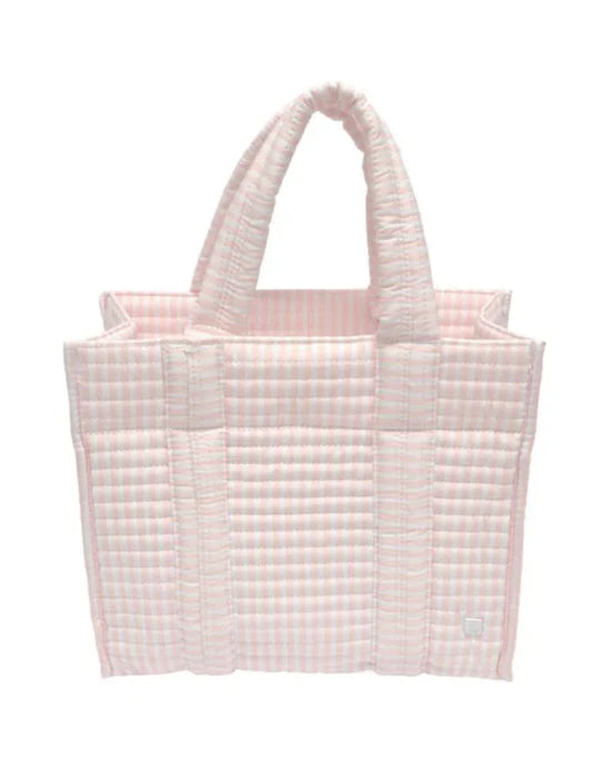 Quilted Mini Go Go Tote | Pimlico Stripe Pink