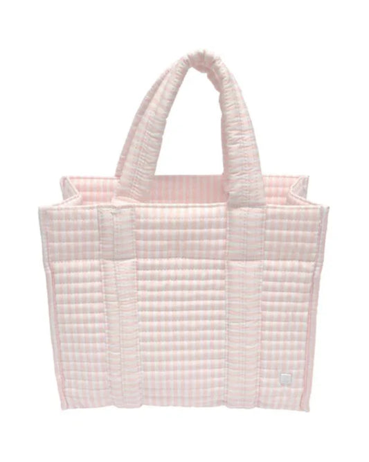 Quilted Mini Go Go Tote | Pimlico Stripe Pink