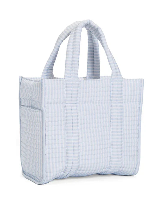 Quilted Mini Go Go Tote | Pimlico Stripe Blue