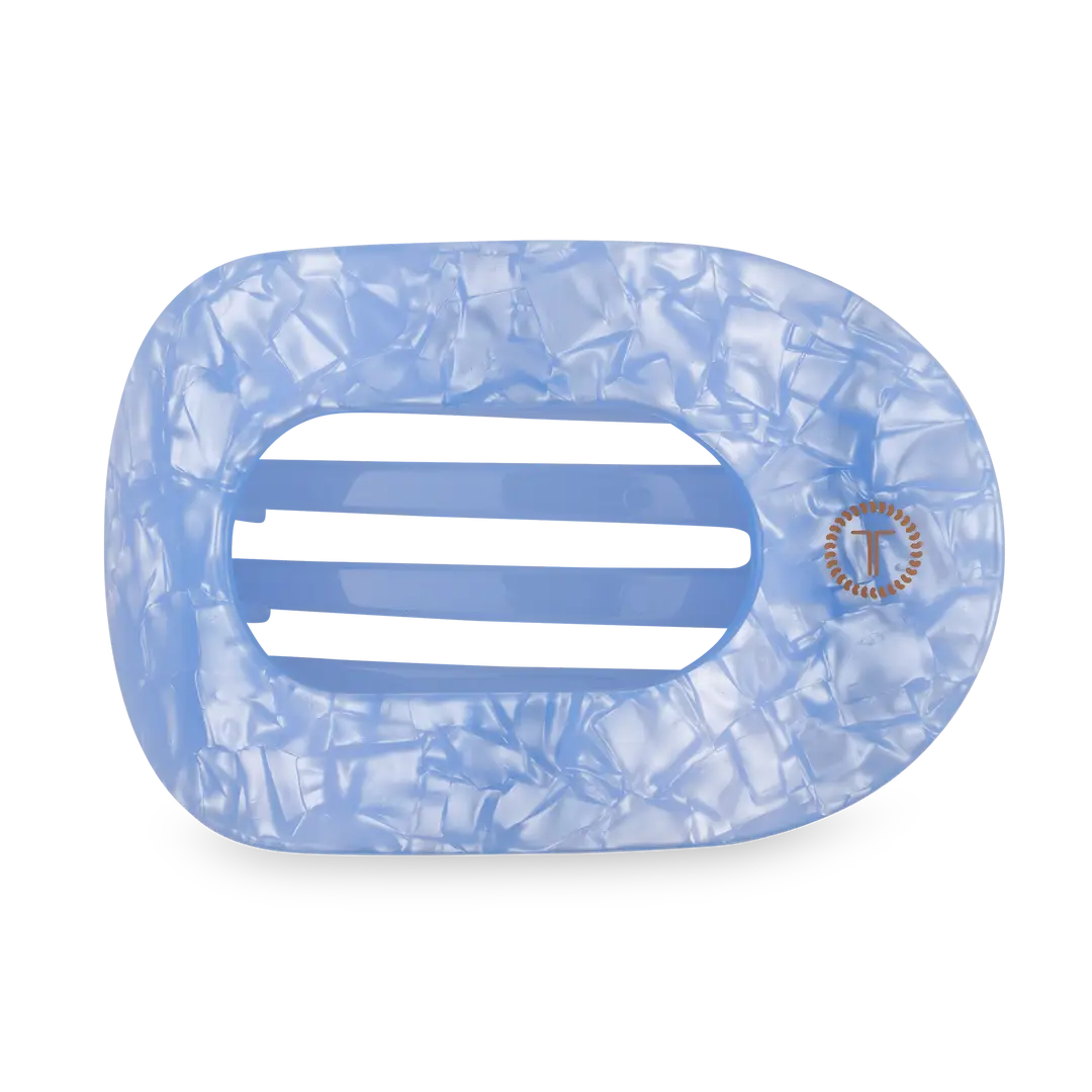Teleties Flat Round Hair Clip | Blue Lagoon | Assorted Sizes