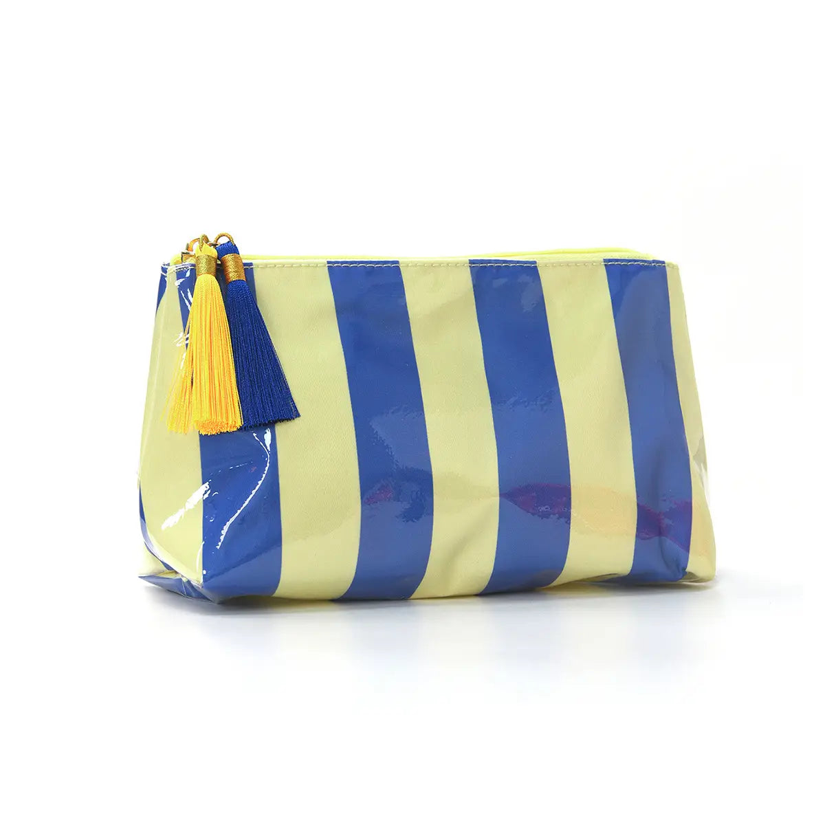 Waterproof Striped Pouch | Blue
