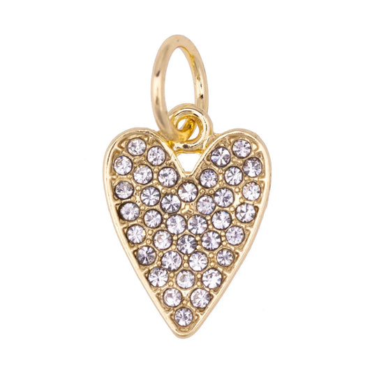 Charm | Pave Heart