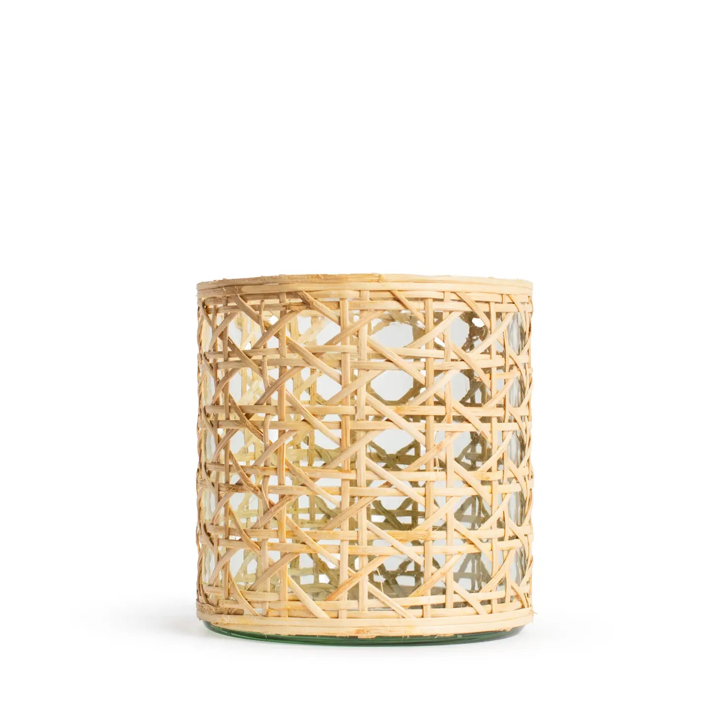 Mia Cane Candle Holder | Clear/Natural | Large