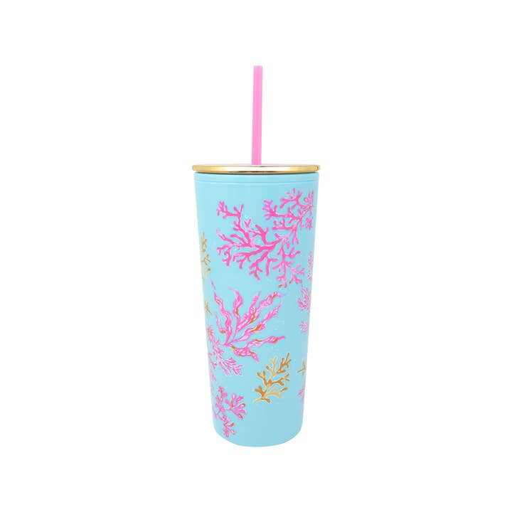 Tumbler with Straw | Royal Coral