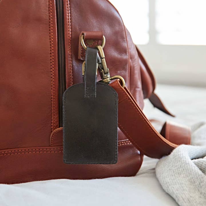 Leather Luggage Tag | Black