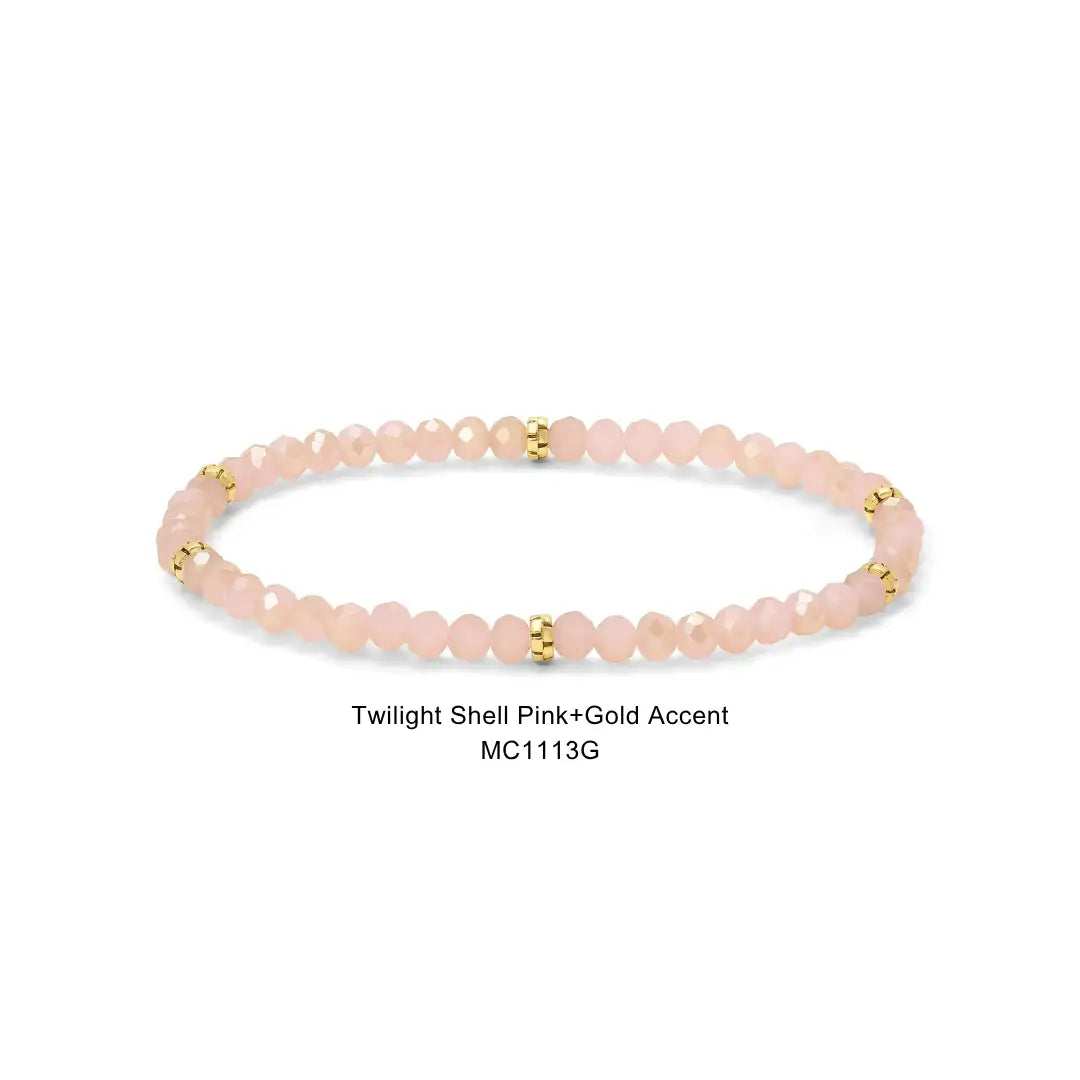 Gem Bracelet - Twilight Shell Pink w/Gold Accent
