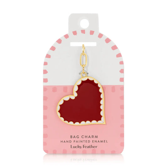 Bag Charm | Scalloped Heart