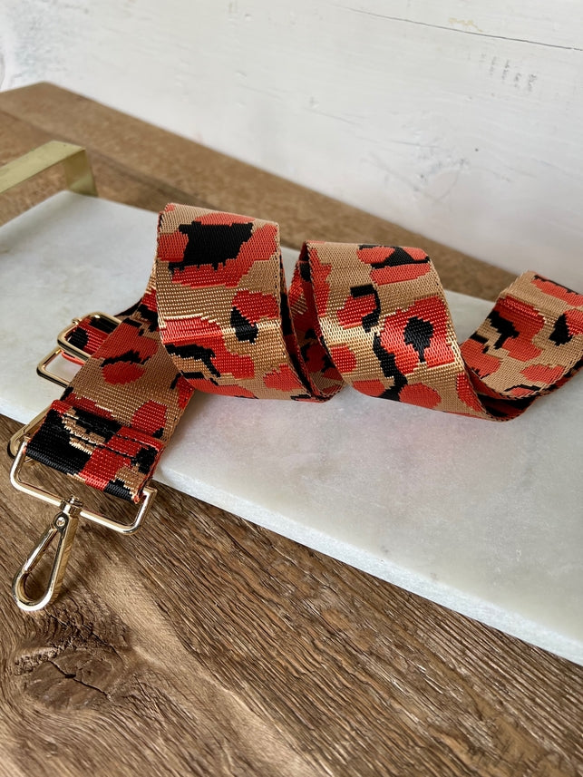 Bag Strap - Leopard Orange
