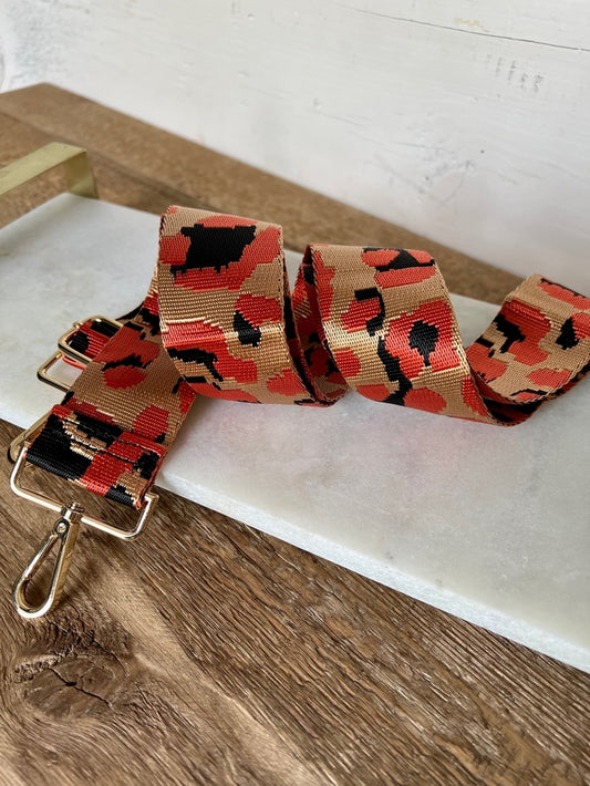 Bag Strap - Leopard Orange