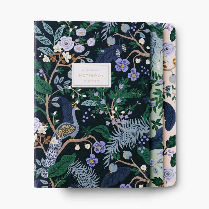 Assorted Set of 3 Notebooks | Peacock