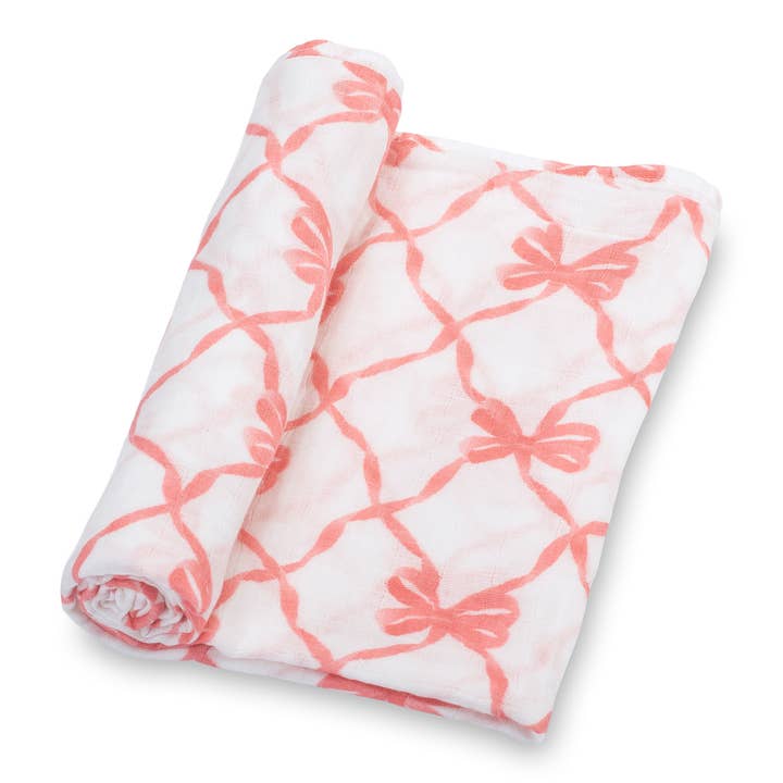 Muslin Swaddle Blanket | Beautiful Bows