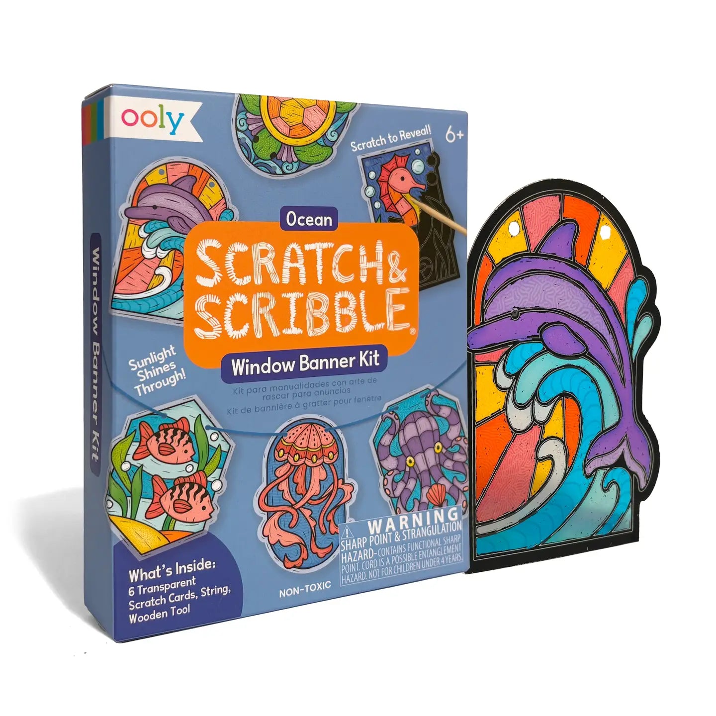 Mini Scratch & Scribble Window Banner Kit - Ocean