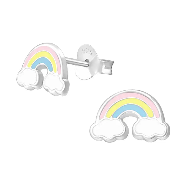 Stud Earrings | Sterling Silver | Rainbow