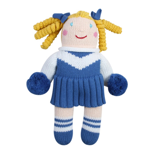 Knit Rattle | Cheerleader | Royal Blue/White
