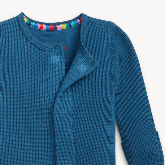 Magnetic Me Footie | Dark Blue Waffle