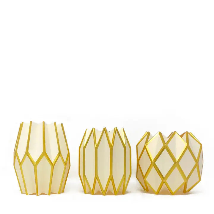 Paper Vase Wraps | Gold Pearl