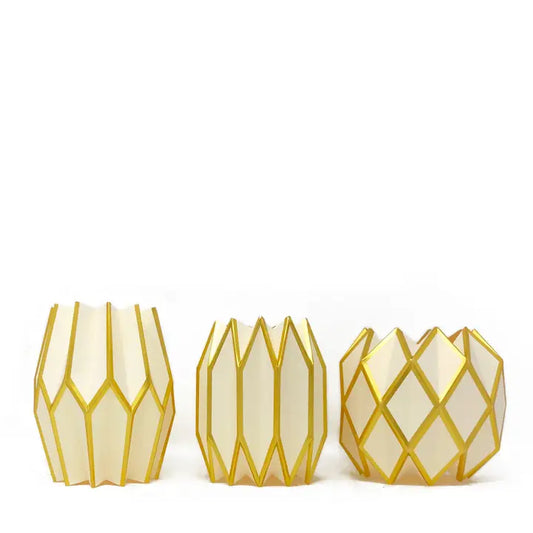 Paper Vase Wraps | Gold Pearl