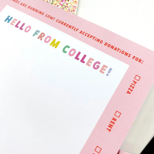 Funds Are Running Low! College Notepad
