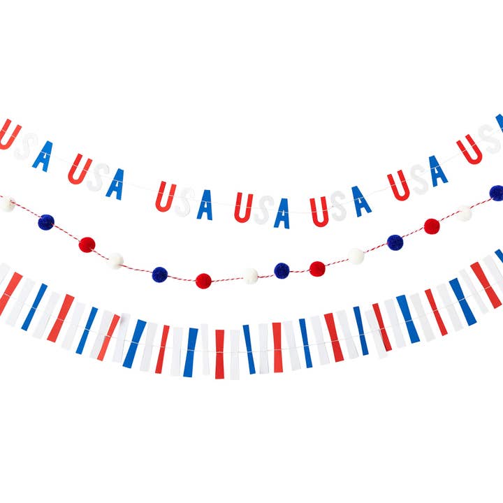 Ticker Tape Mini Banner Set | Stars and Stripes