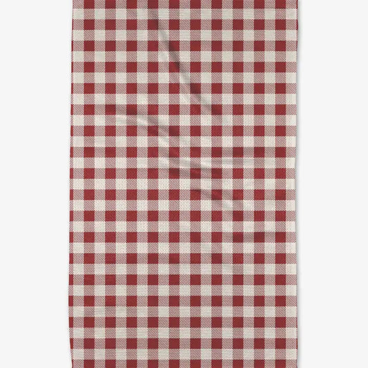 Tea Towel | Christmas Gingham | Red