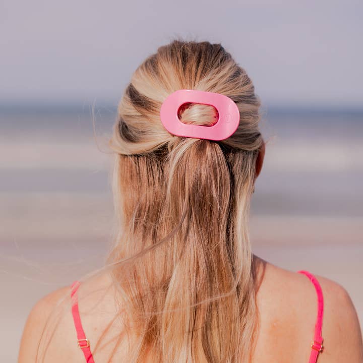 Teleties Flat Round Clip | Paradise Pink | Assorted Sizes