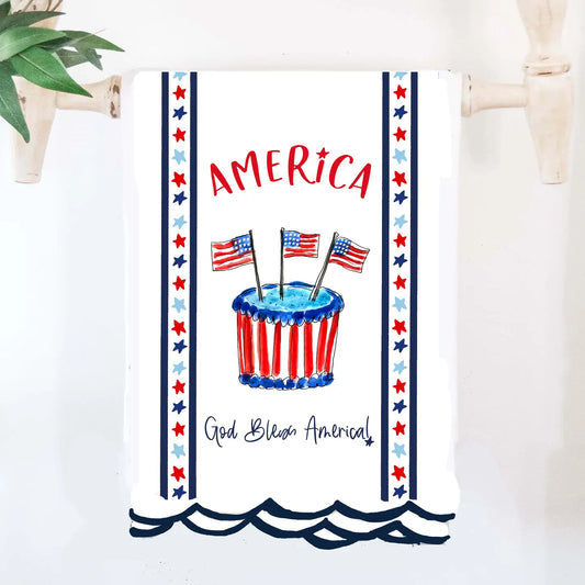 America Birthday Tea Towel