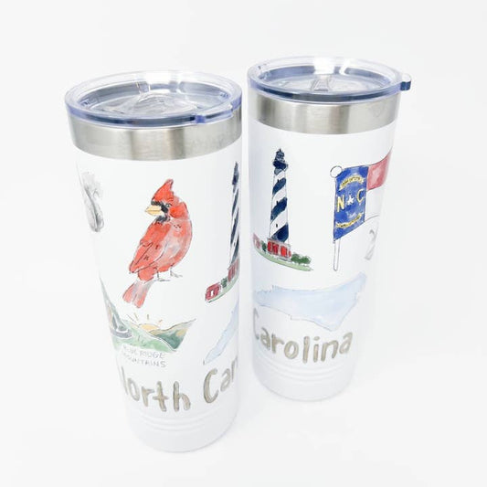North Carolina Icons Skinny Tumbler | 22oz