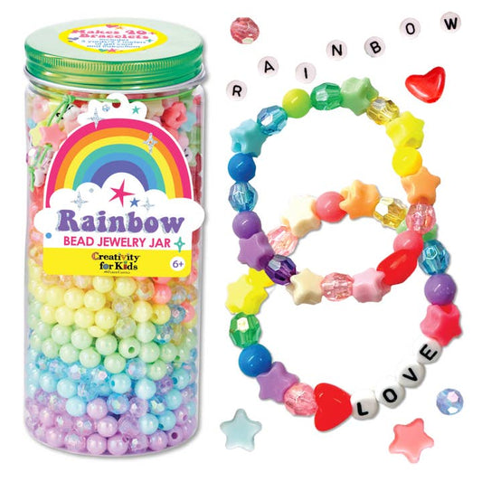 DIY Bracelet Craft Kit | Bead Jewelry Jar Rainbow