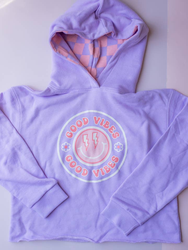 Hoodie | Purple Checked | Take It Easy