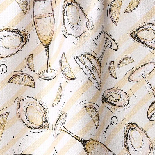 Tea Towel | Oysters and Champagne