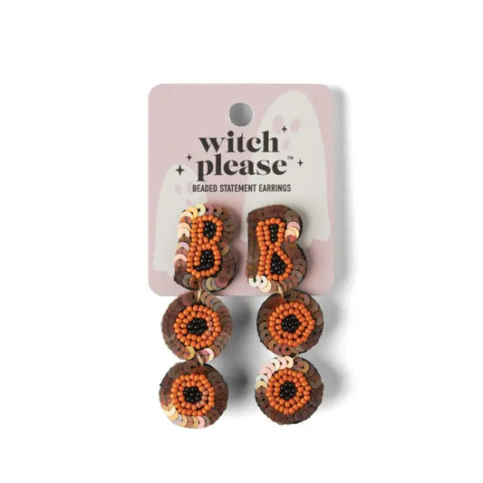 Witch Please | Halloween Statement Earrings | Boo