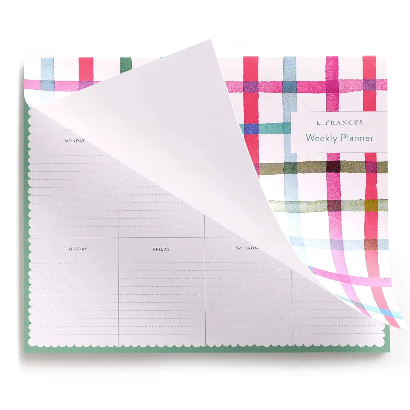 Weekly Planner Notepad | Happy Plaid
