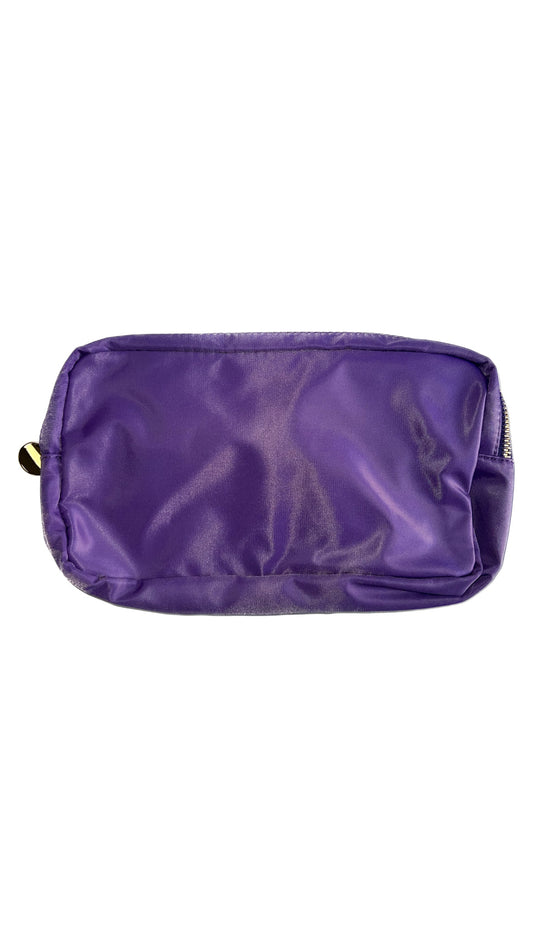 Nylon Cosmetic Travel Pouch - Purple