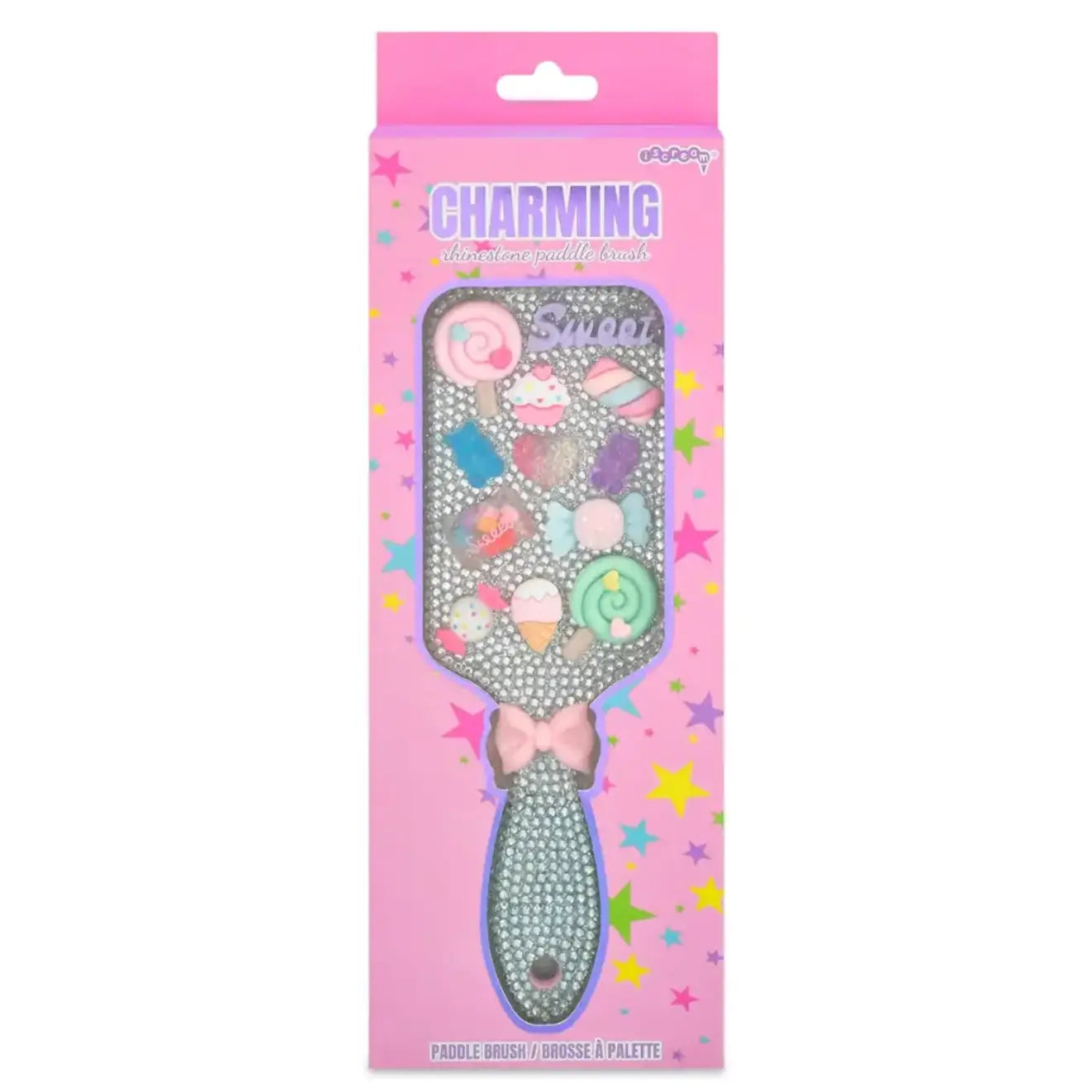 Charming Rhinestone Paddle Brush