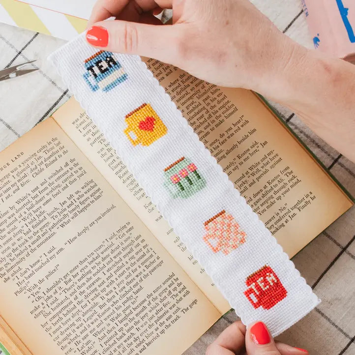 Tea/Mugs Cross Stitch Bookmark Kit
