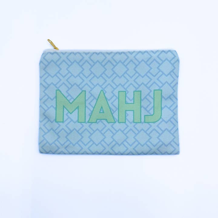 Mahjong Card & Accessory Bag | Blue Diamond