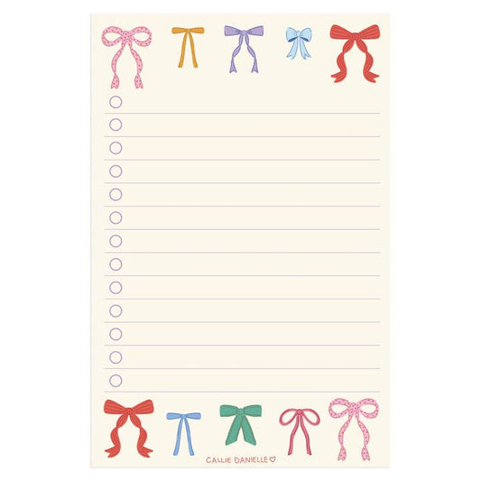 Notepad | To Do List | Coquette Bows